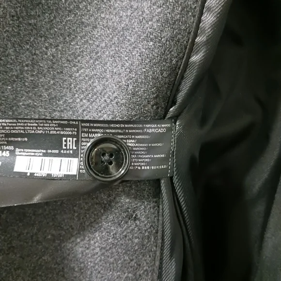 MNG Mango *Committed* Belted Double Breasted Wool Coat, Drk Gray Sz XXS NWT - Picture 12 of 15